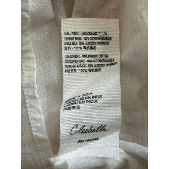 Cleobella Sadie Dress Watercolor Ikat Print Puff Sleeves Size Medium - Picture 10 of 10